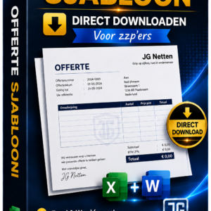 Offerte Sjabloon voor ZZP'ers (Excel + Word)