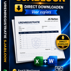 Urenregistratie Sjabloon voor ZZP'ers (Excel + Word)